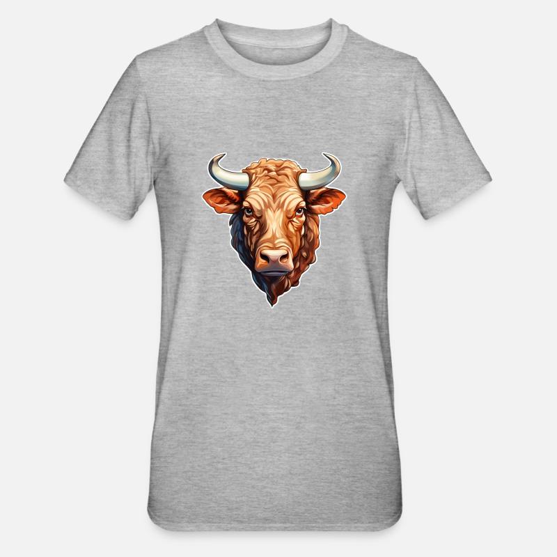 Bull - Unisex Polycotton T-Shirt - heather grey