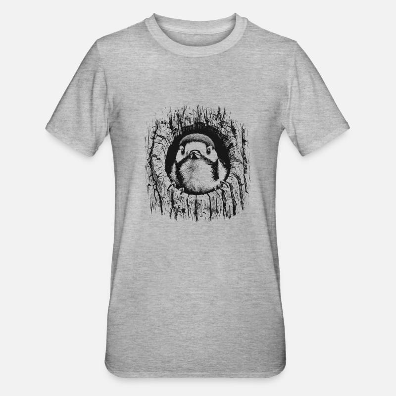 Pic épeiche - T-shirt polycoton Unisexe - gris chiné