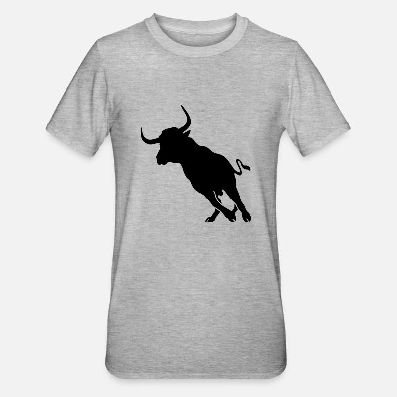 bull - Unisex Polycotton T-Shirt - heather grey