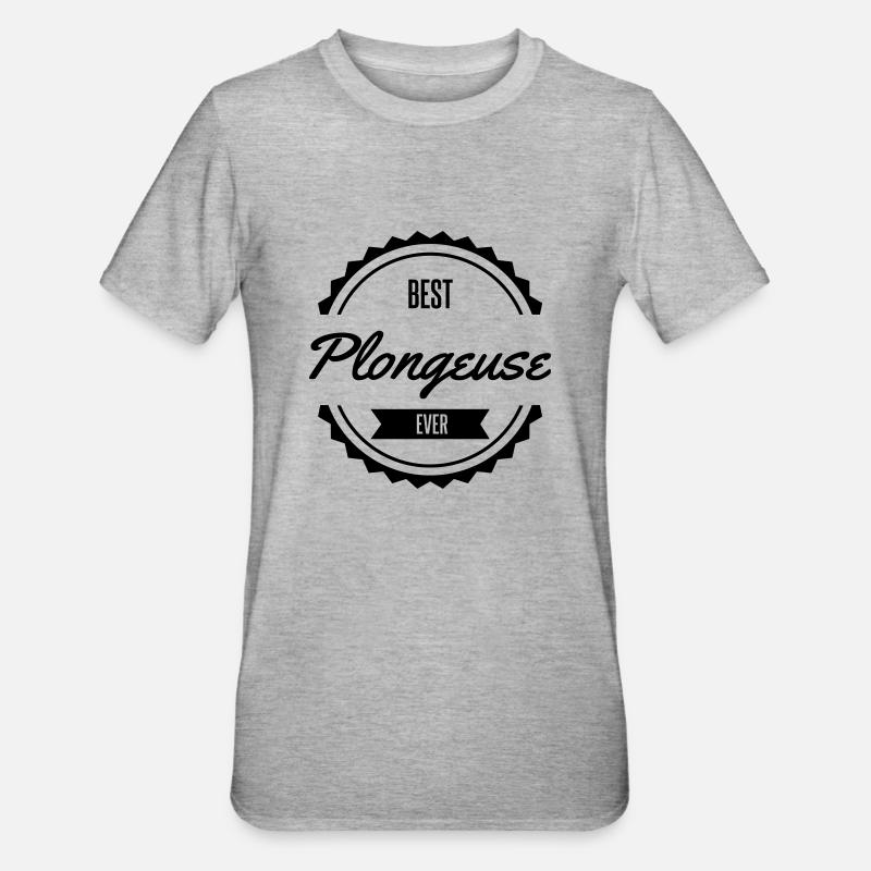 best plongeuse serveuse plongée - T-shirt polycoton Unisexe - gris chiné