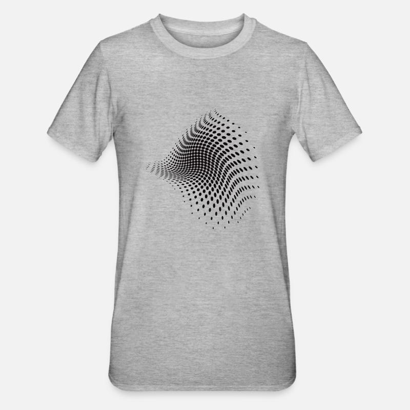 Optical illusion pattern shapes geometry gift - Unisex Polycotton T-Shirt - heather grey