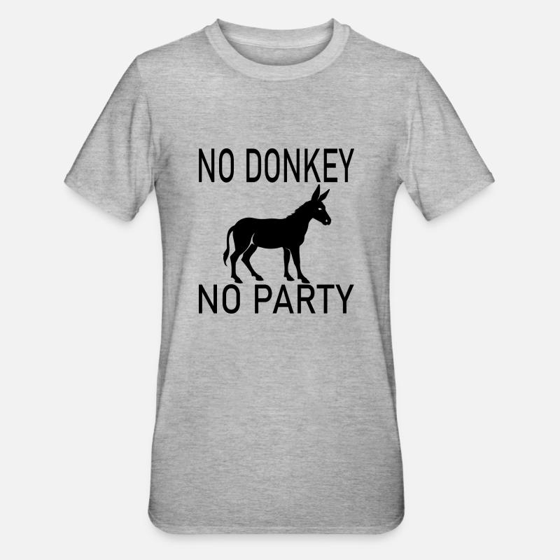 Esel d’âne - T-shirt polycoton Unisexe - gris chiné