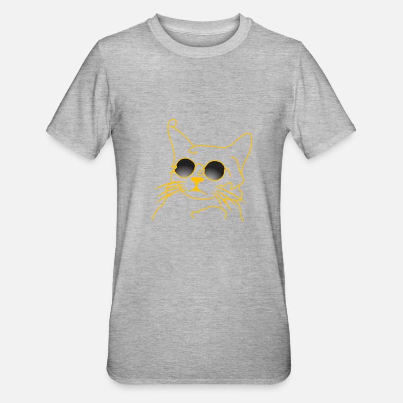 Garçon de chat - T-shirt polycoton Unisexe - gris chiné