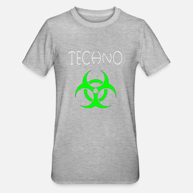 techno 1 - T-shirt polycoton Unisexe - gris chiné