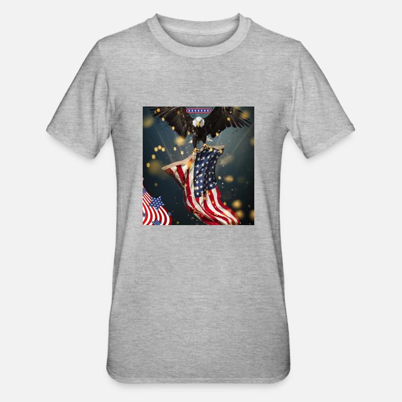 États-Unis, American Eagle - T-shirt polycoton Unisexe - gris chiné