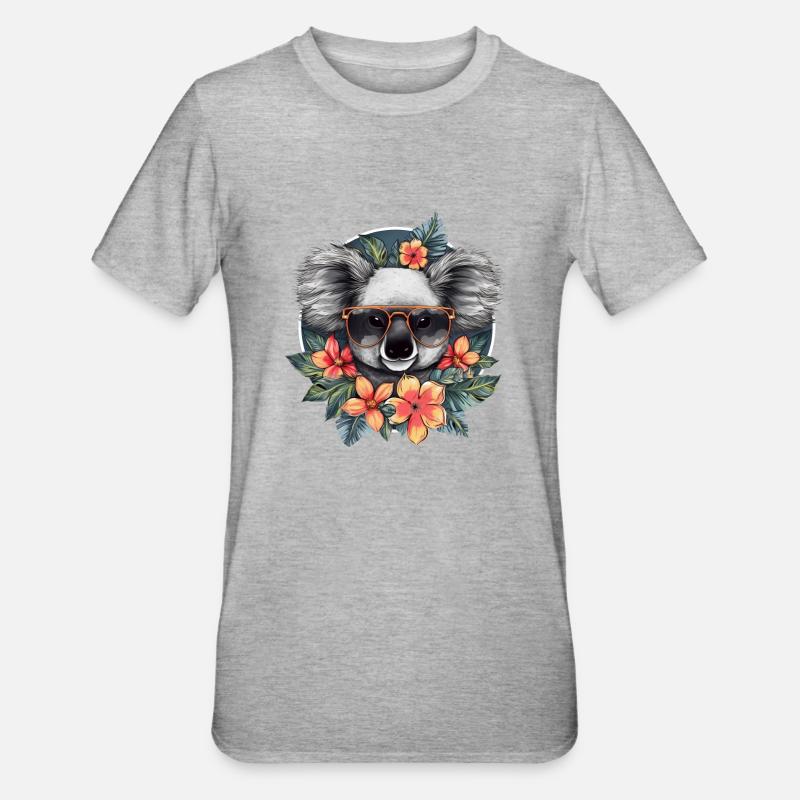 Koala mignon - T-shirt polycoton Unisexe - gris chiné