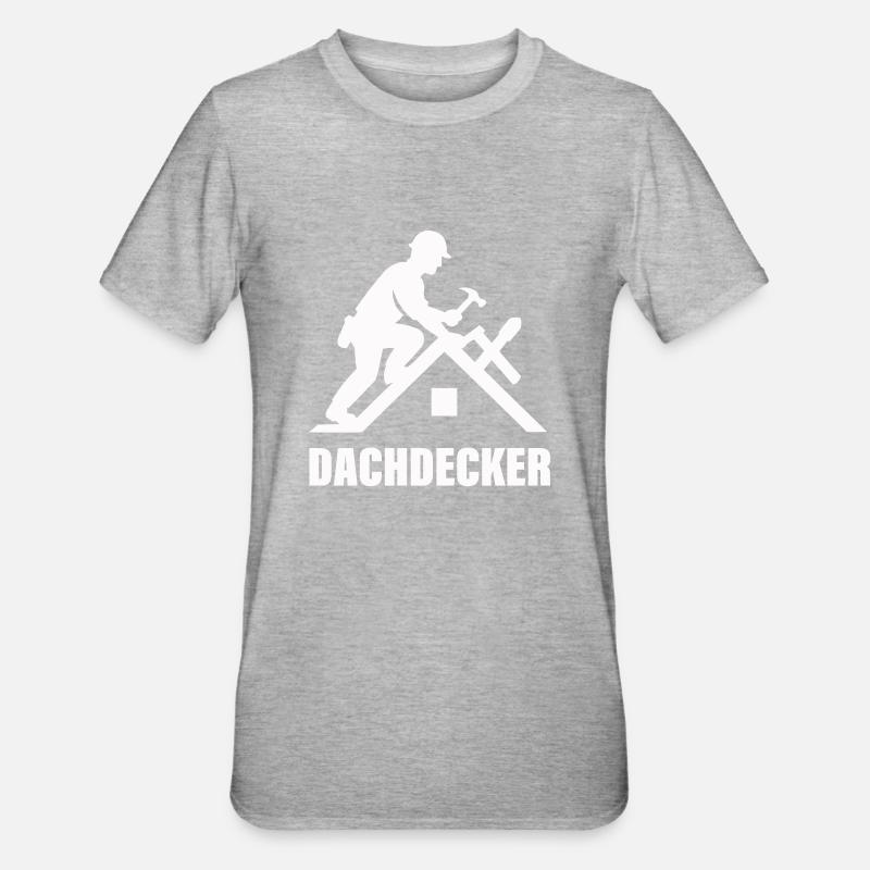dachdecker - Unisex Polycotton T-Shirt - Grau meliert