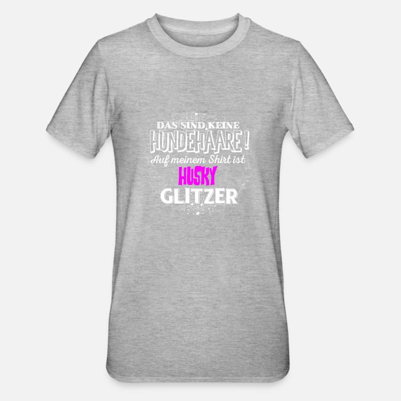 HUSKY - Glitzer - Unisex Polycotton T-Shirt - Grau meliert