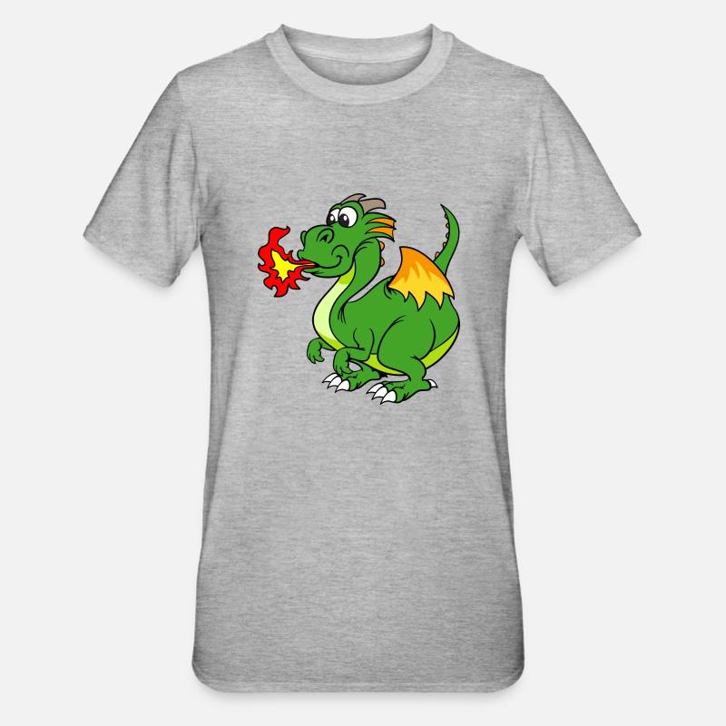 dragon - T-shirt polycoton Unisexe - gris chiné