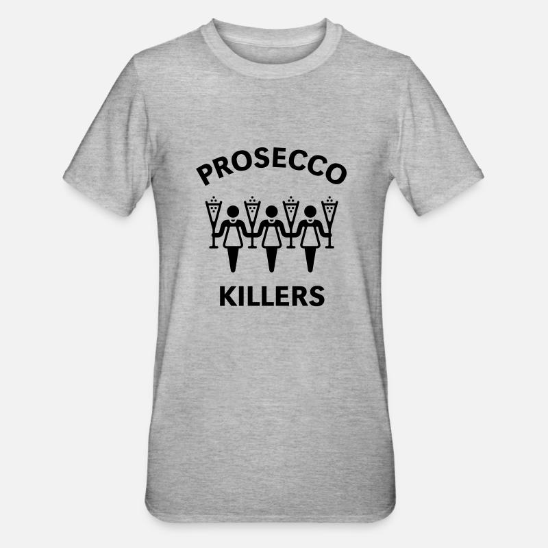 Prosecco Killers (Mädelsabend) - Unisex Polycotton T-Shirt - Grau meliert