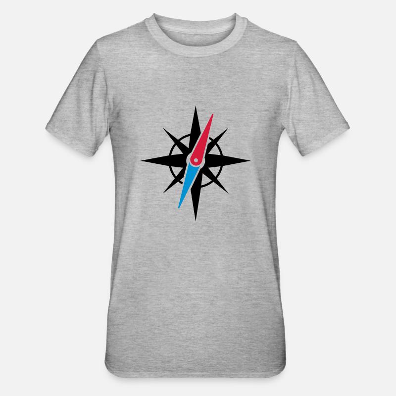 kompass_1_f3 - T-shirt polycoton Unisexe - gris chiné