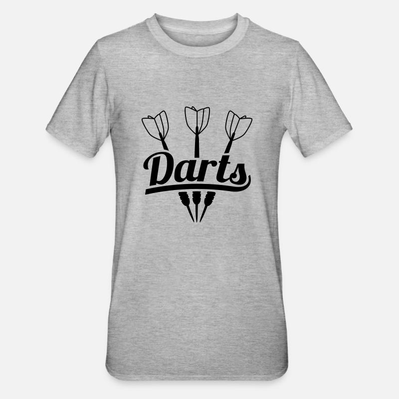 darts_f1 - Unisex Polycotton T-Shirt - Grau meliert