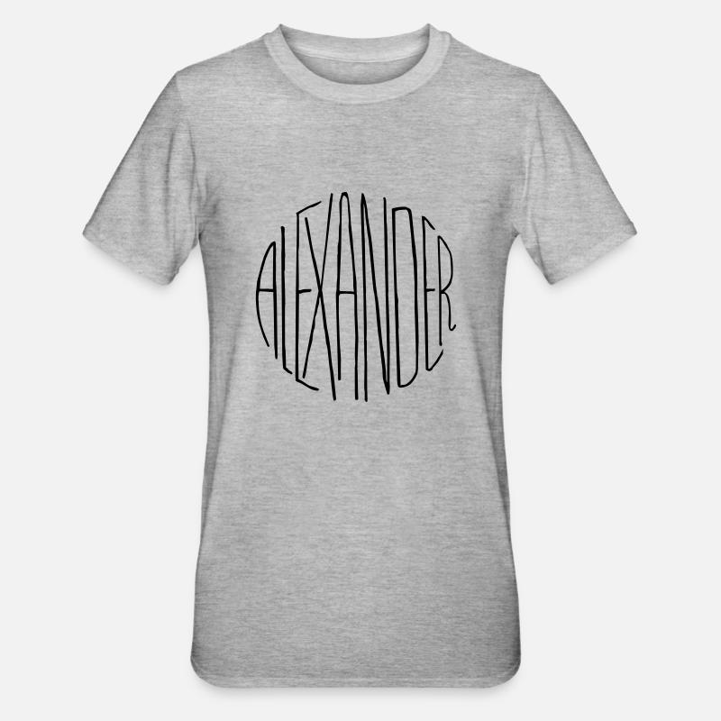 Alexander Geschenk - Unisex Polycotton T-Shirt - Grau meliert