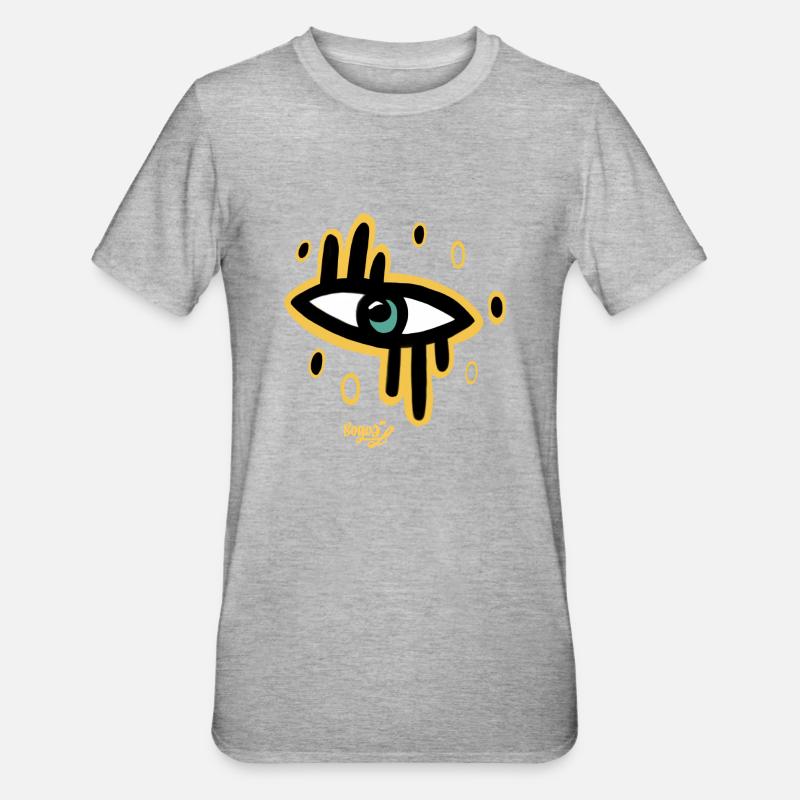 Œil - T-shirt polycoton Unisexe - gris chiné
