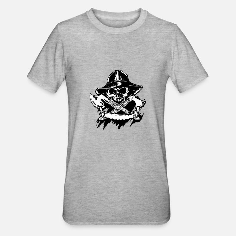 Carpenter craftsmanship with tools - Unisex Polycotton T-Shirt - heather grey