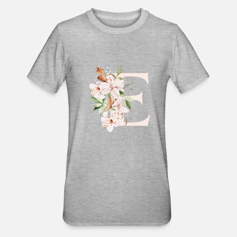 E - T-shirt polycoton Unisexe - gris chiné