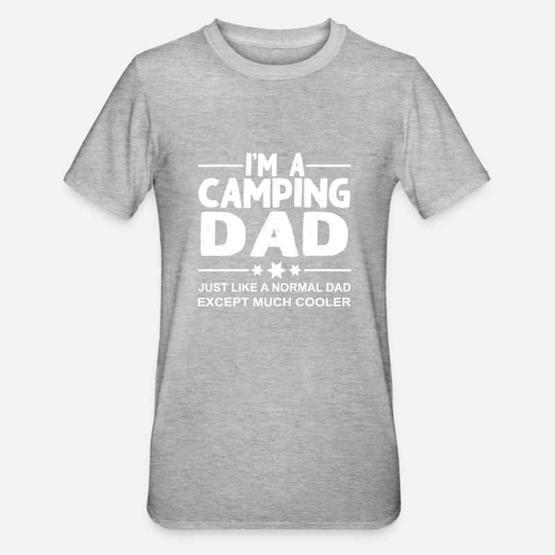 Camping - Unisex Polycotton T-Shirt - Grau meliert