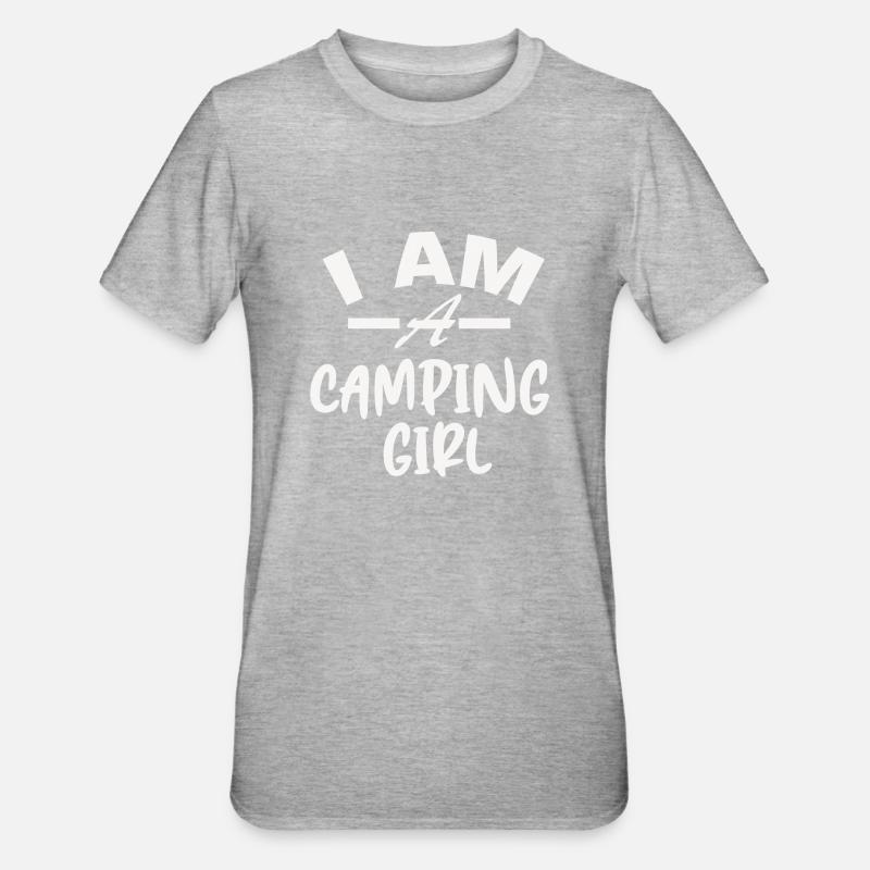 Camping - T-shirt polycoton Unisexe - gris chiné