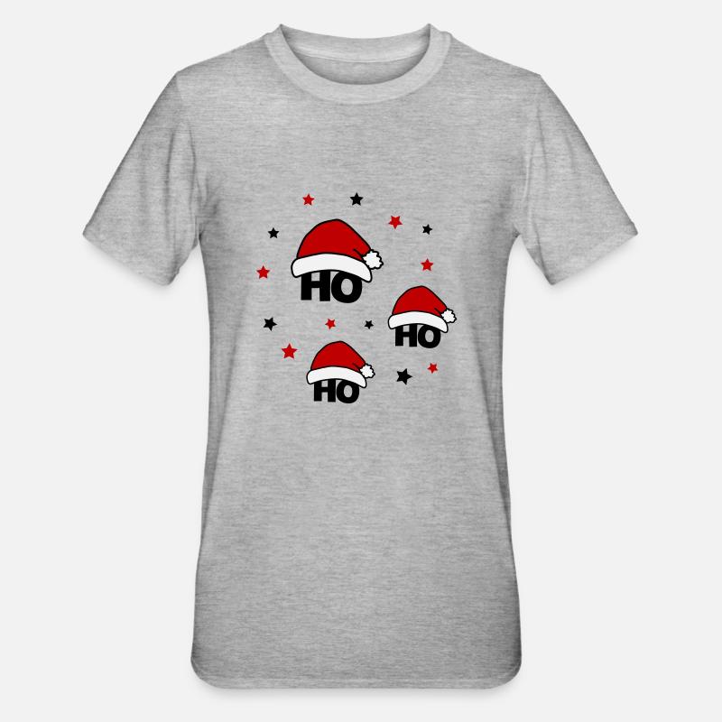 ho ho ho 02 - T-shirt polycoton Unisexe - gris chiné