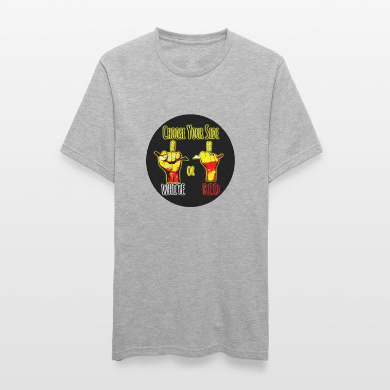 Wählen Sie Ihre Seite, ob Sie weiß oder rot sind Unisex Polycotton T-Shirt