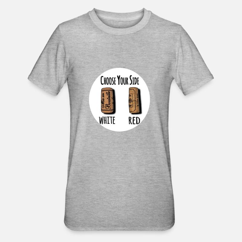 Zwei Kappen - Unisex Polycotton T-Shirt - Grau meliert