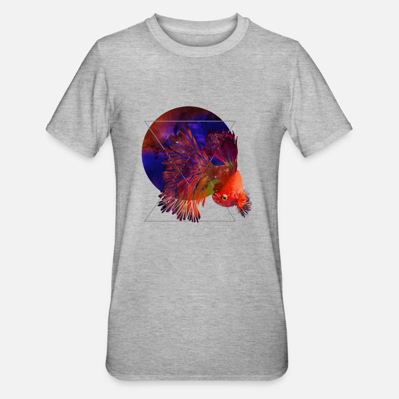 Poissons de l’espace - T-shirt polycoton Unisexe - gris chiné