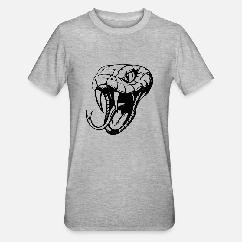 Serpent - T-shirt polycoton Unisexe - gris chiné