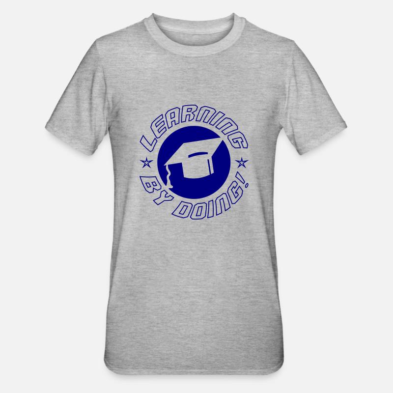 Learning by doing - Unisex Polycotton T-Shirt - heather grey