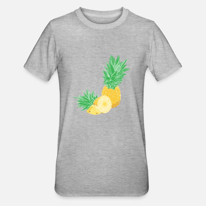 Ananas - T-shirt polycoton Unisexe - gris chiné