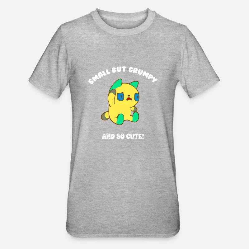 Small but grumpy - Unisex Polycotton T-Shirt - heather grey