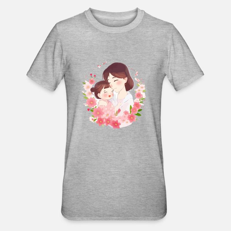 Muttertag - Unisex Polycotton T-Shirt - Grau meliert