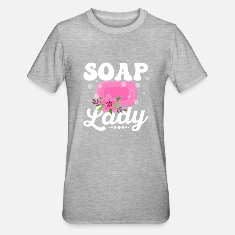 Soap Lady Soapmaking Soapmaker - Unisex Polycotton T-Shirt - heather grey