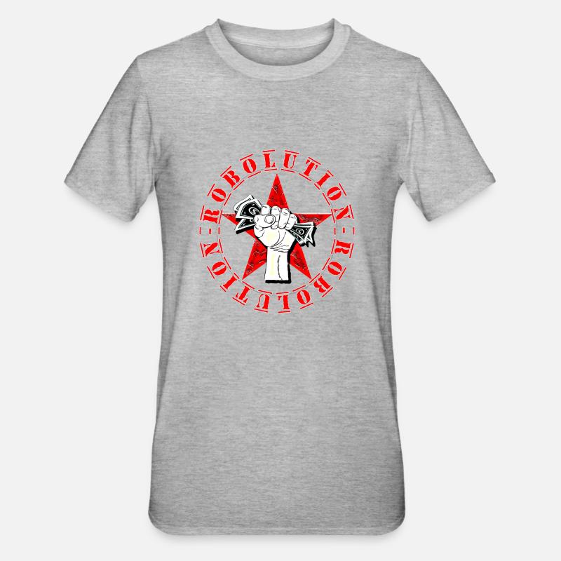 Diebstahl lution - Unisex Polycotton T-Shirt - Grau meliert