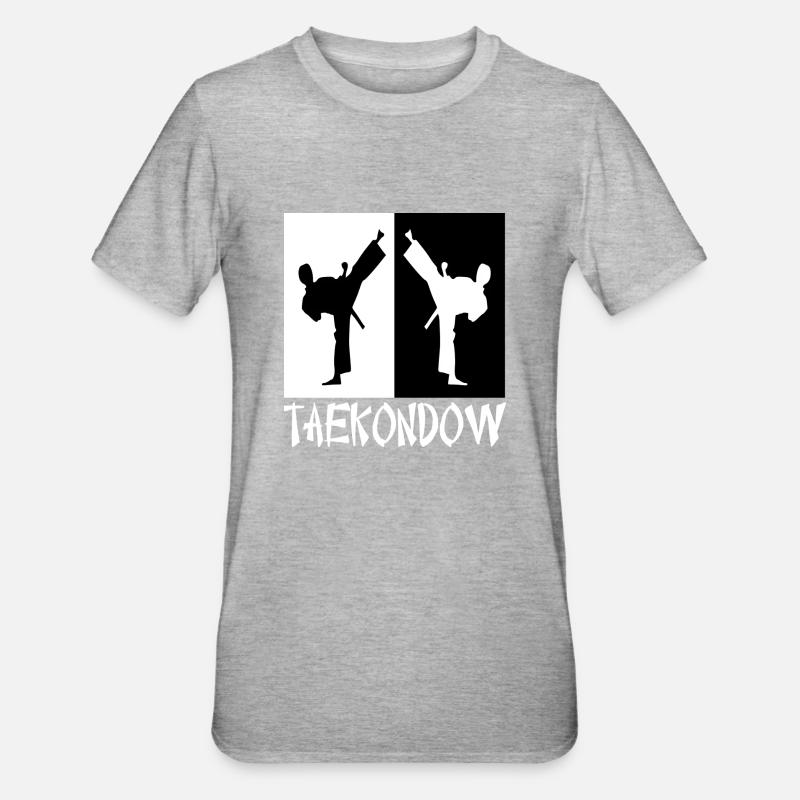 Karaté Tkd - T-shirt polycoton Unisexe - gris chiné