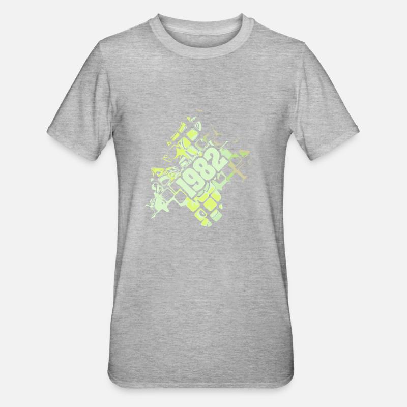 1982 - T-shirt polycoton Unisexe - gris chiné