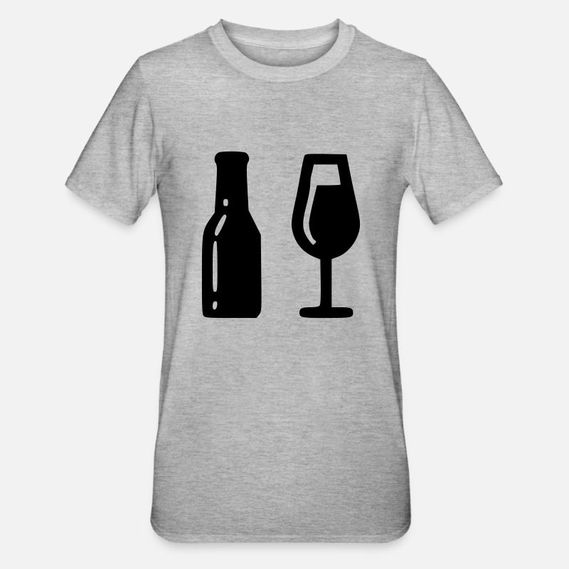 Alcool - T-shirt polycoton Unisexe - gris chiné