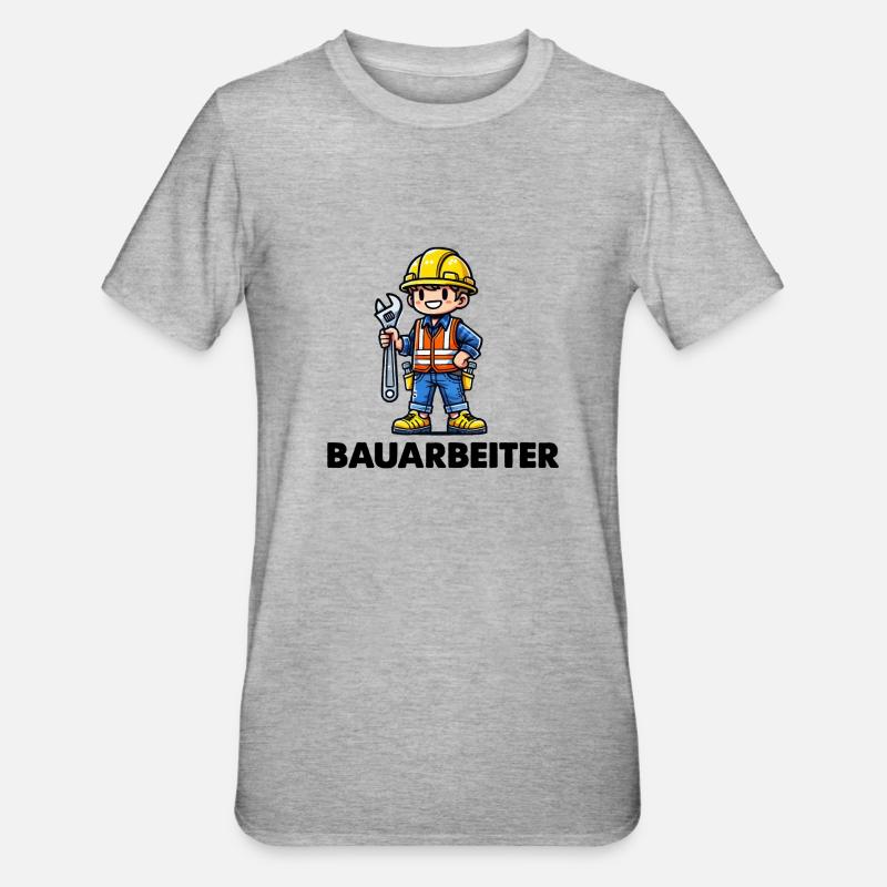 construction worker - Unisex Polycotton T-Shirt - heather grey