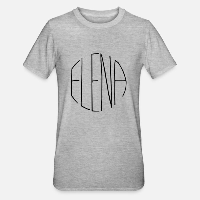 Elena - T-shirt polycoton Unisexe - gris chiné