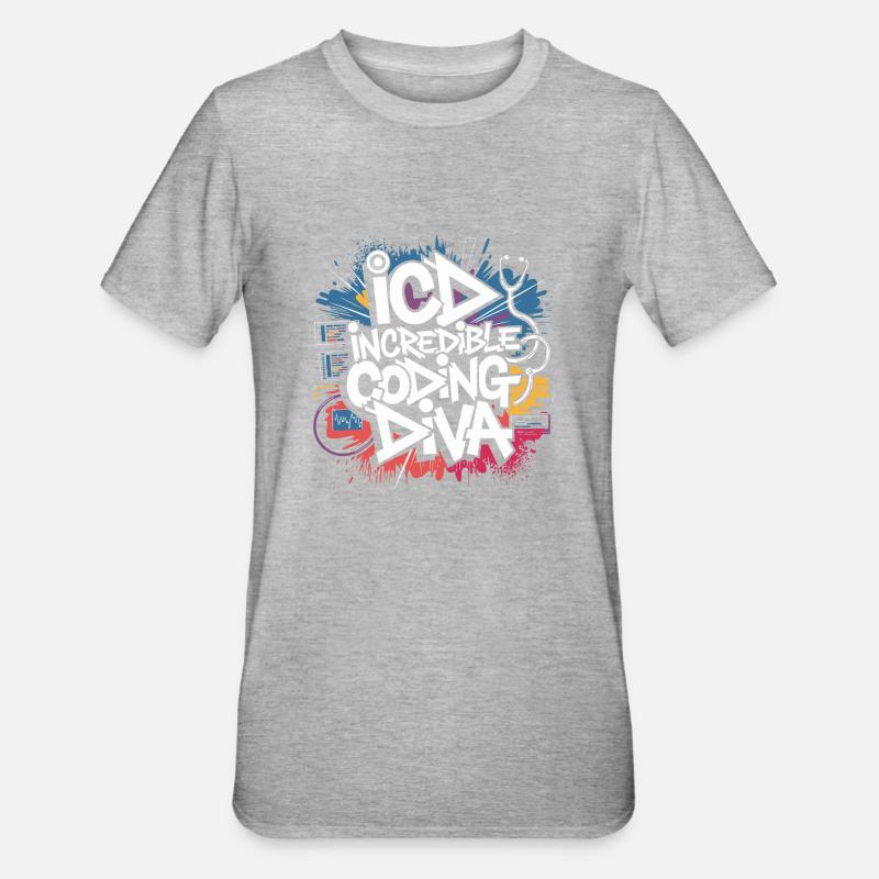 Codage passionné - T-shirt polycoton Unisexe - gris chiné