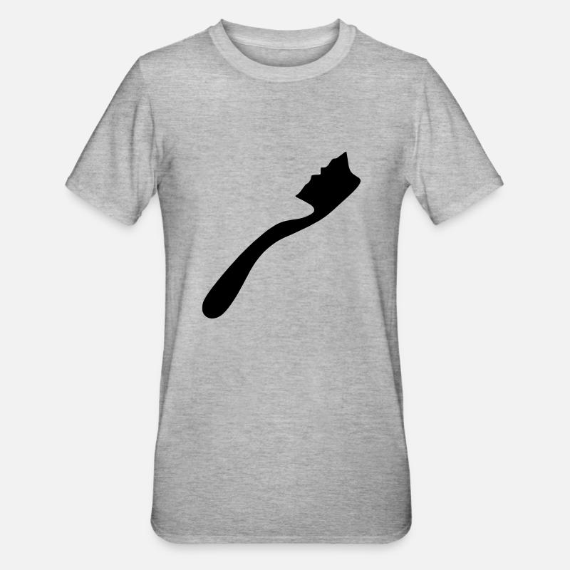 Brosse à dents - T-shirt polycoton Unisexe - gris chiné