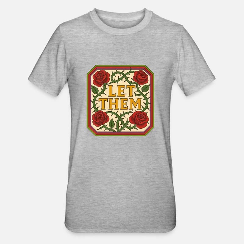 Lassen Sie sie - Unisex Polycotton T-Shirt - Grau meliert