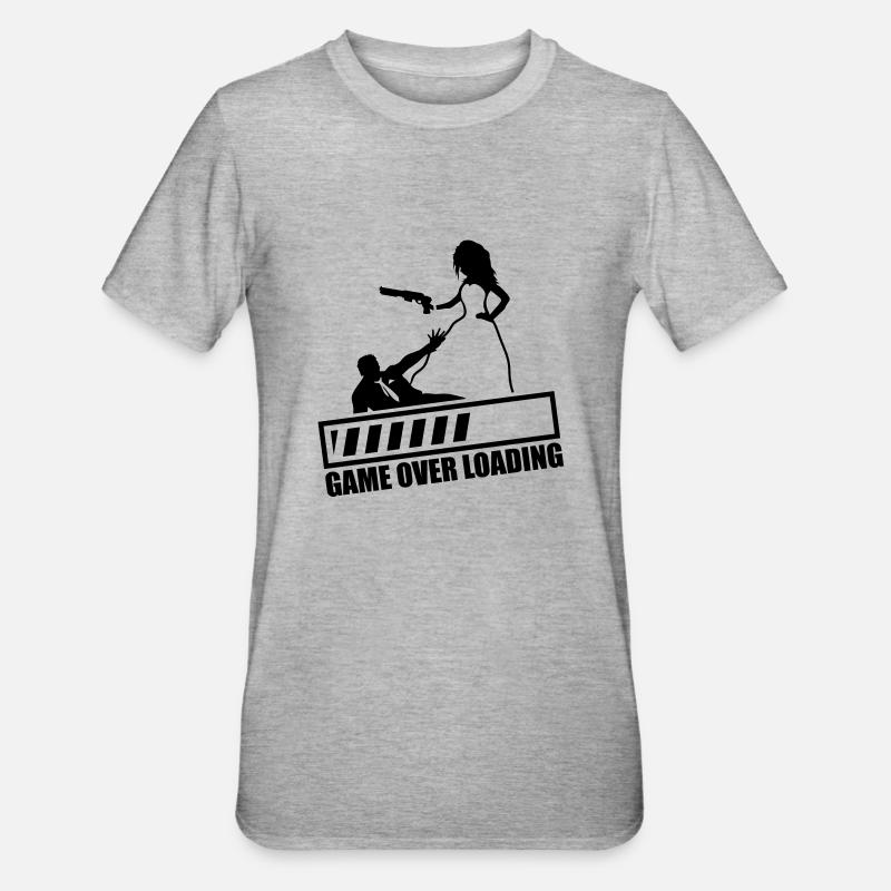 game_over_loading_fa1 - Unisex Polycotton T-Shirt - Grau meliert