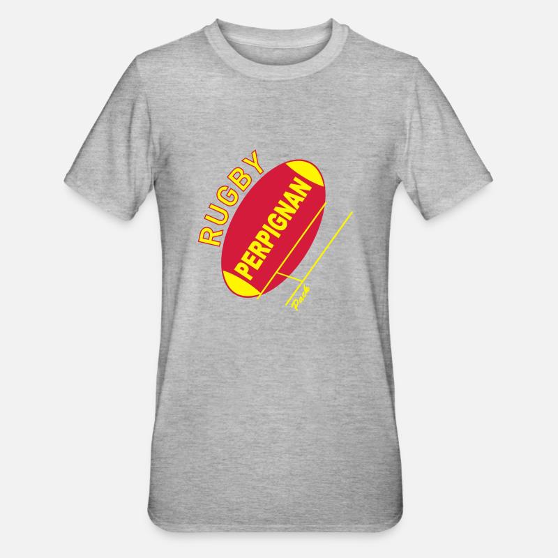 Perpignan rugby - Unisex Polycotton T-Shirt - heather grey