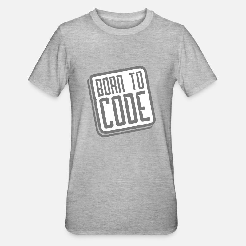 né à code - T-shirt polycoton Unisexe - gris chiné