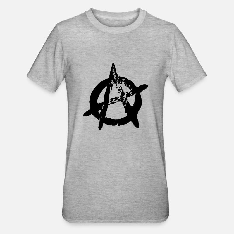 Anarchy - T-shirt polycoton Unisexe - gris chiné