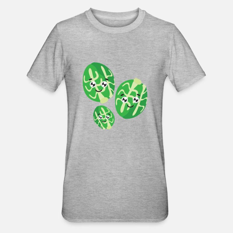 Rosenkohl - Unisex Polycotton T-Shirt - Grau meliert