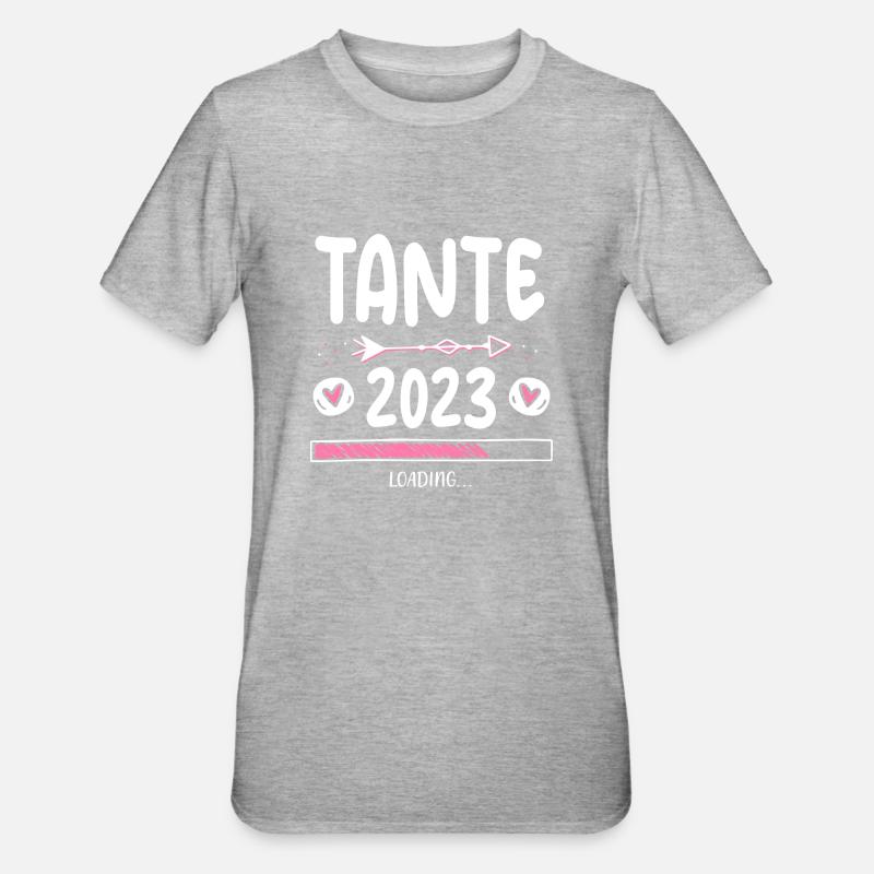 Tante 2023 Loading - Unisex Polycotton T-Shirt - Grau meliert