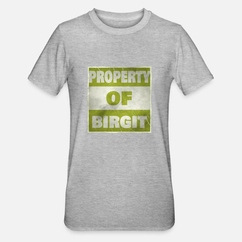 Besitz von Birgit - Unisex Polycotton T-Shirt - Grau meliert