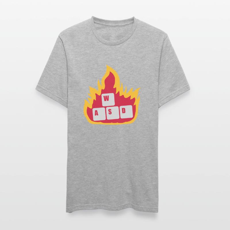 Nerd Computer WASD Clavier T-shirt polycoton Unisexe