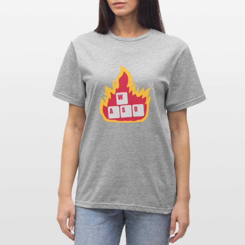 Nerd Computer WASD Clavier T-shirt polycoton Unisexe